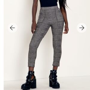 Blackmilk Clothing Tweed Mono Cuffed Pants Size M